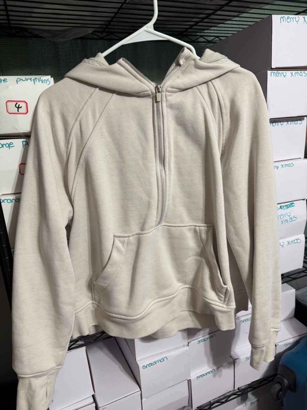 Danskin Light Beige Full-Zip Hoodie